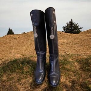 Migliorini size 7 1/2 black boots made in Italy